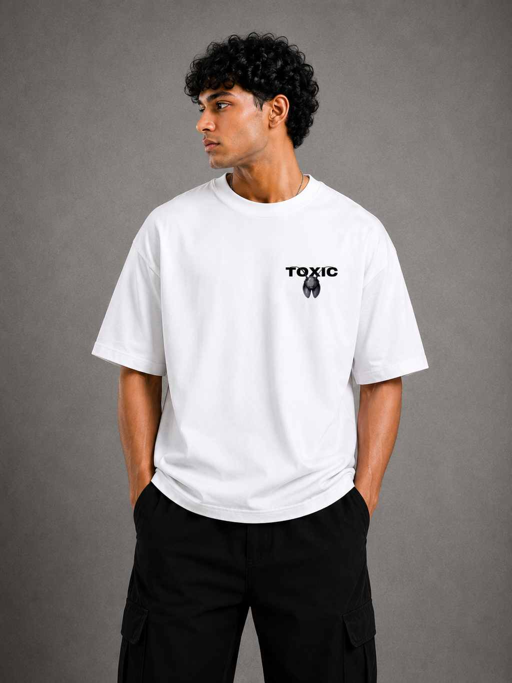 Toxic Glitch Oversized Graphic T-Shirt