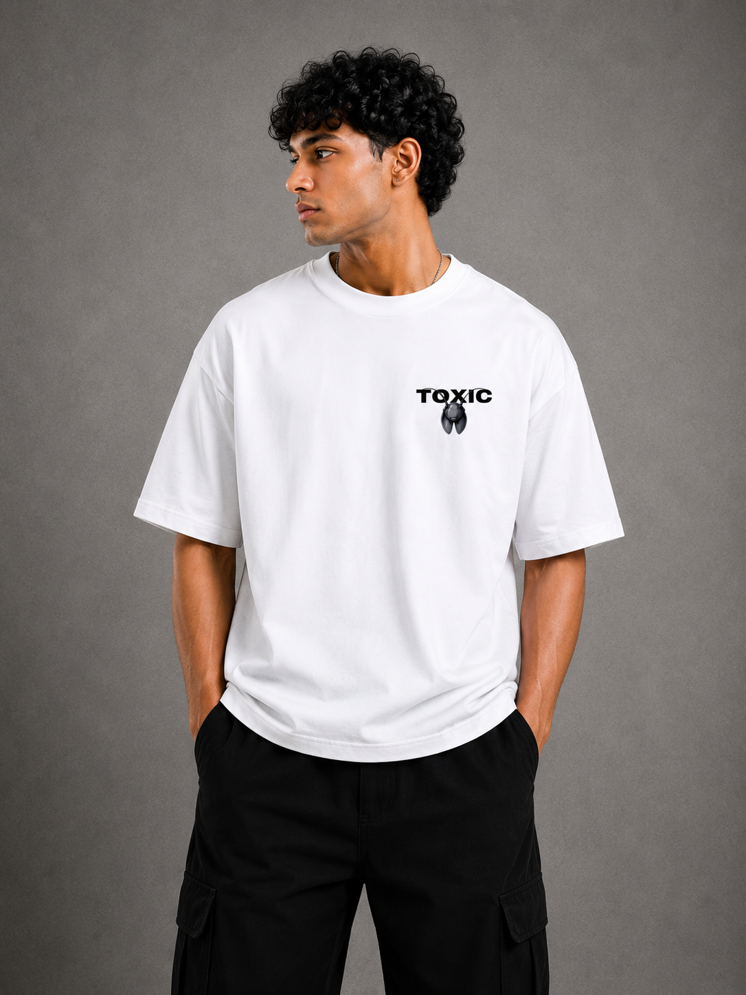 Toxic Glitch Oversized Graphic T-Shirt