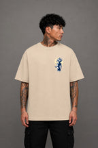 Gohan SSJ2 Oversized Anime T-Shirt - Beige
