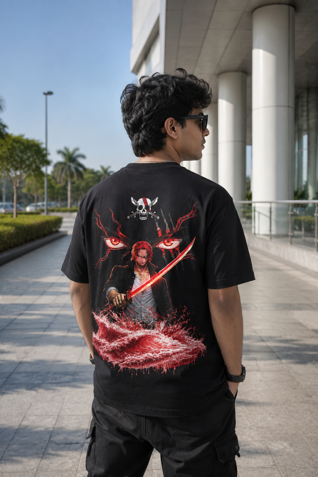 Shanks Anime Oversized T-Shirt - Black