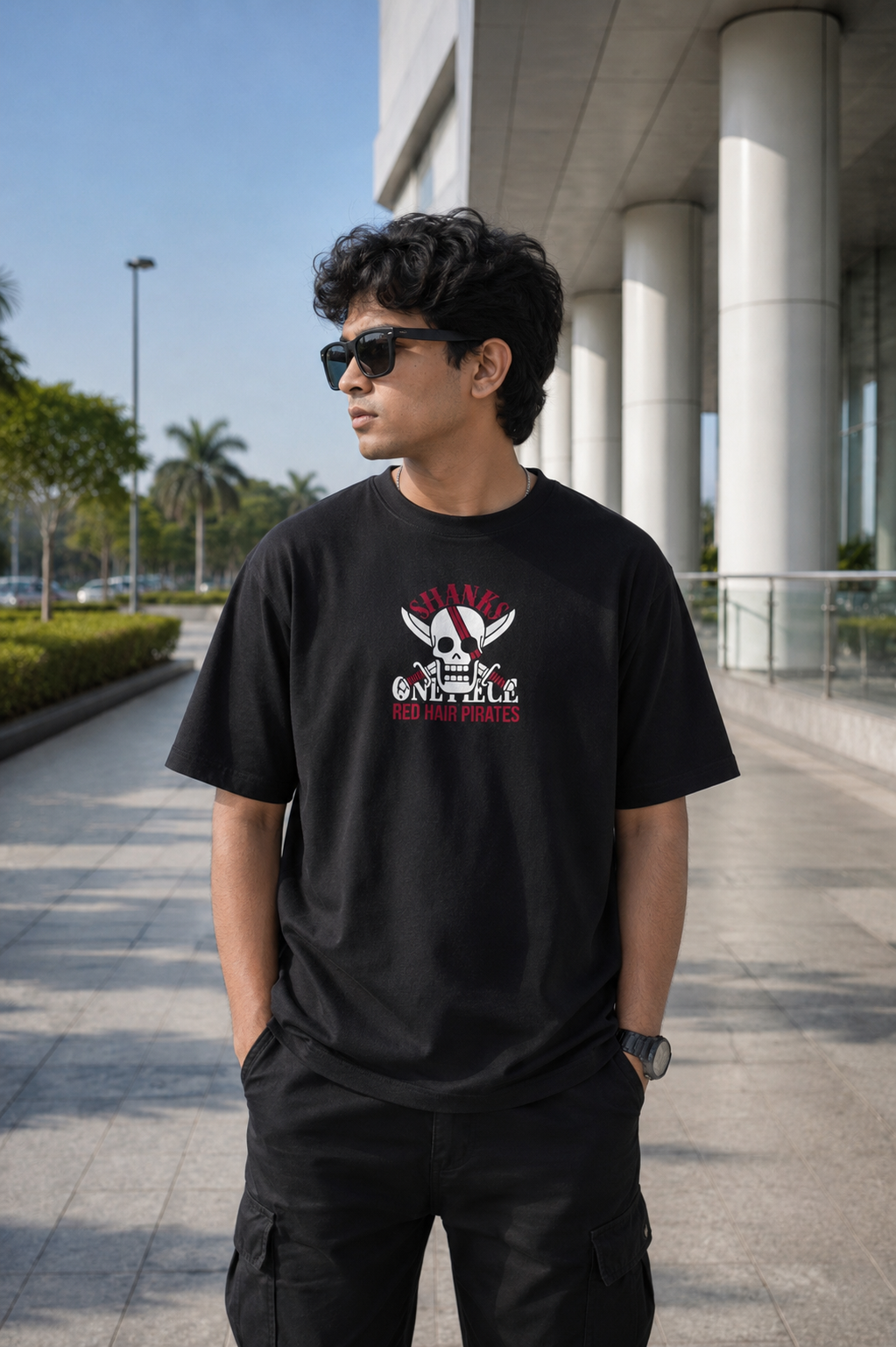 Shanks Anime Oversized T-Shirt - Black
