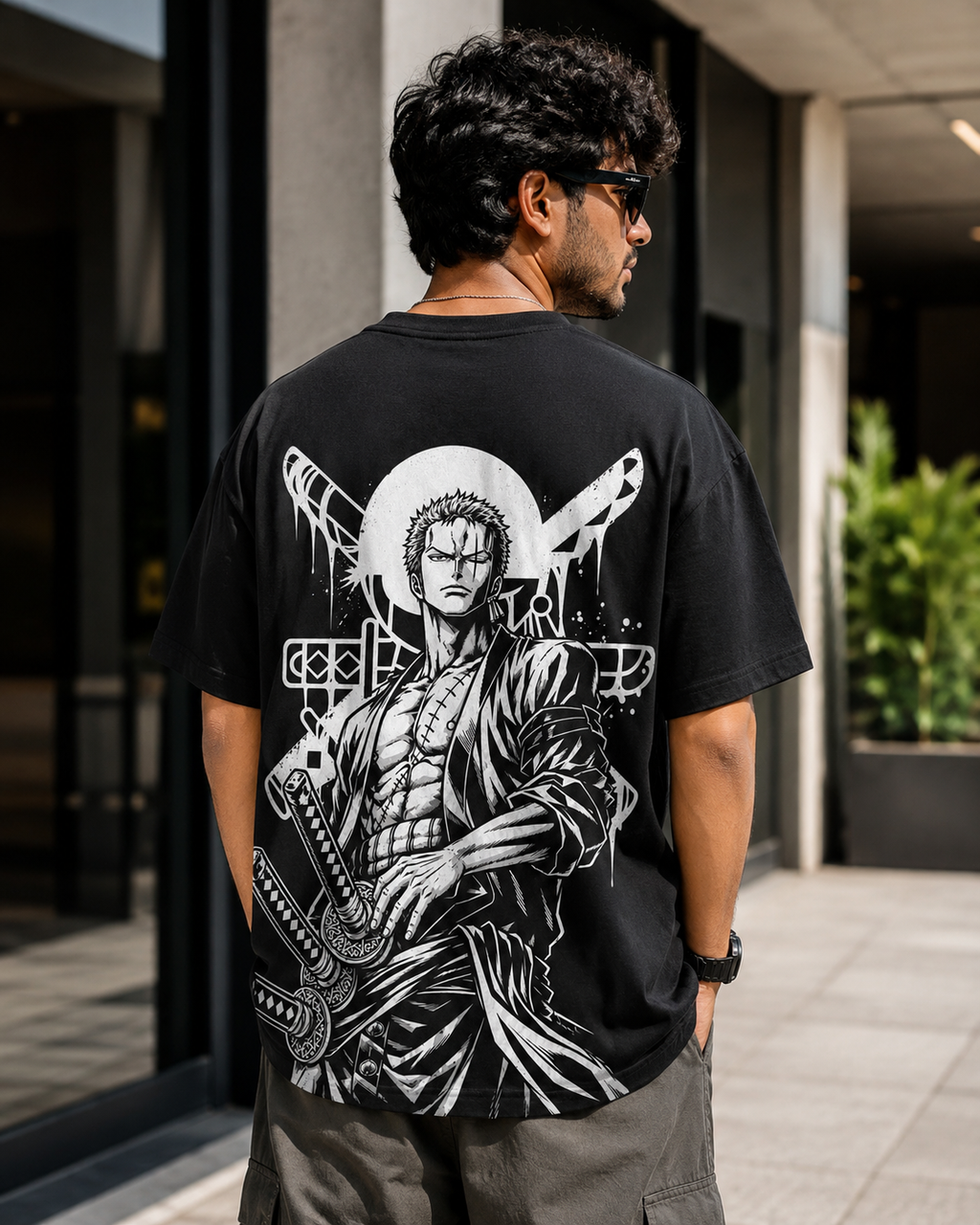 ZORO Oversized Anime T-Shirt - Black