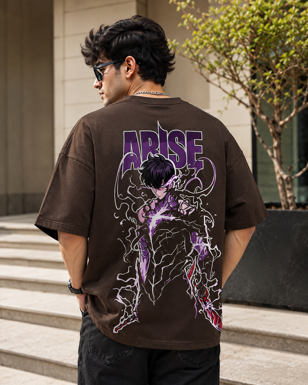Solo Leveling Arise Anime T-Shirt - Coffee Brown