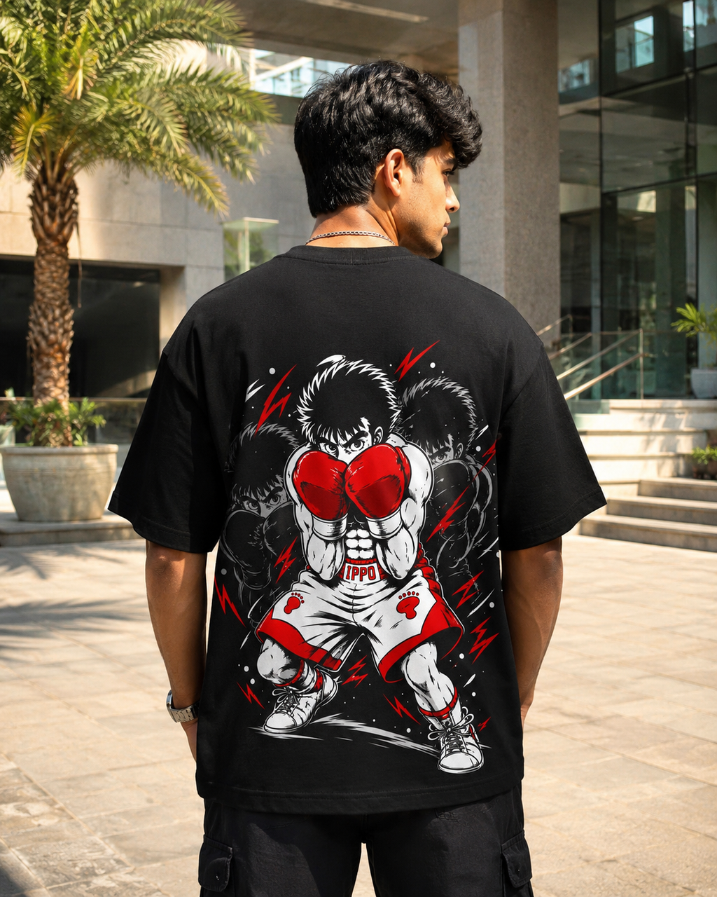 HAJIME NO IPPO Anime T-Shirt - Black