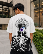 SATORU GOJO Oversized Anime T-Shirt - White