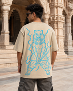 Inosuke Hashibira Oversized Anime T-Shirt - Beige