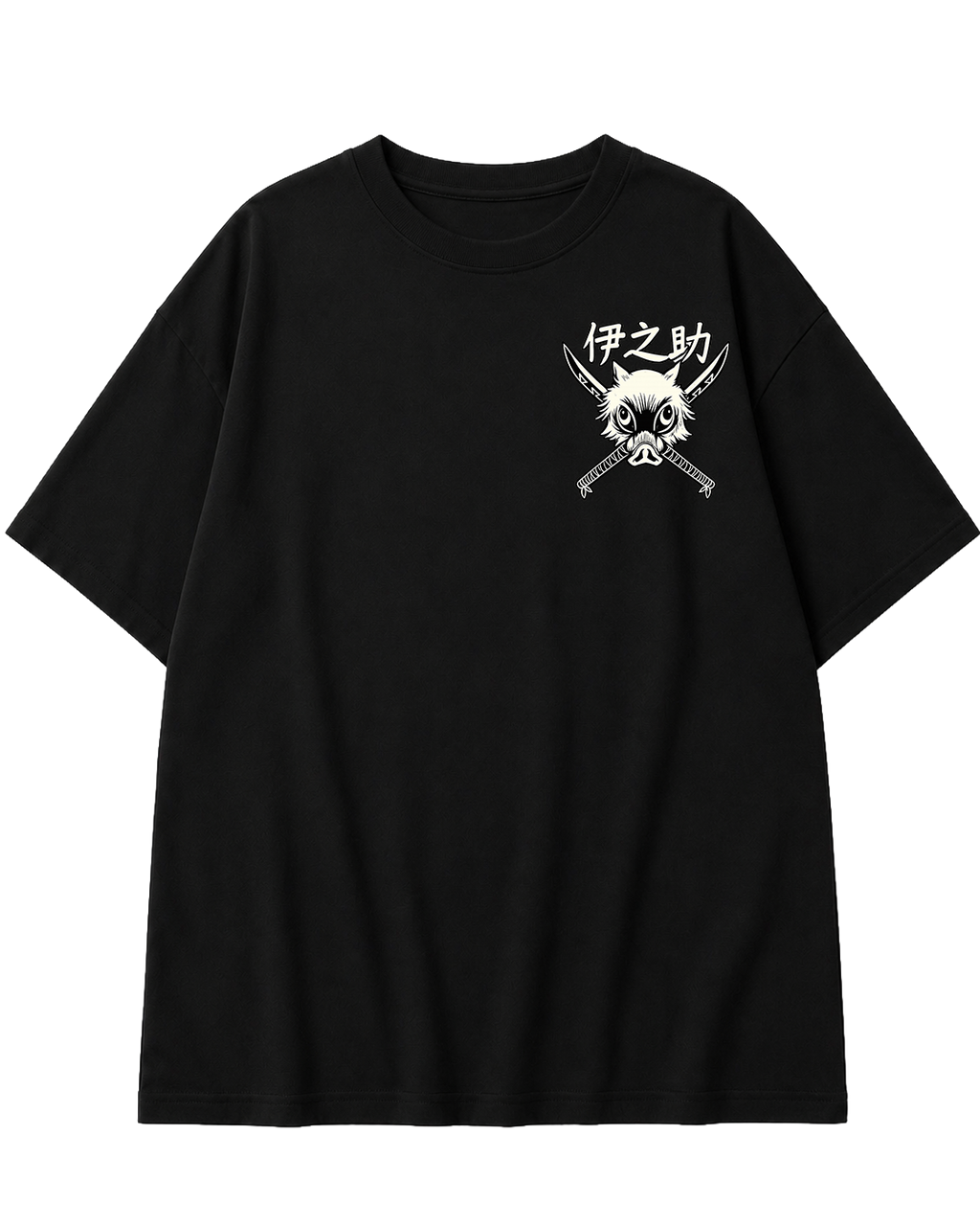 Inosuke Hashibira Oversized Anime T-Shirt - Black