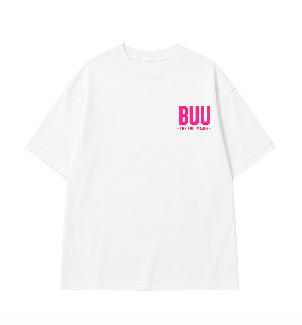 Kid Buu Oversized Anime T-Shirt - White