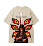 Kokushibo Oversized Anime T-Shirt - Beige