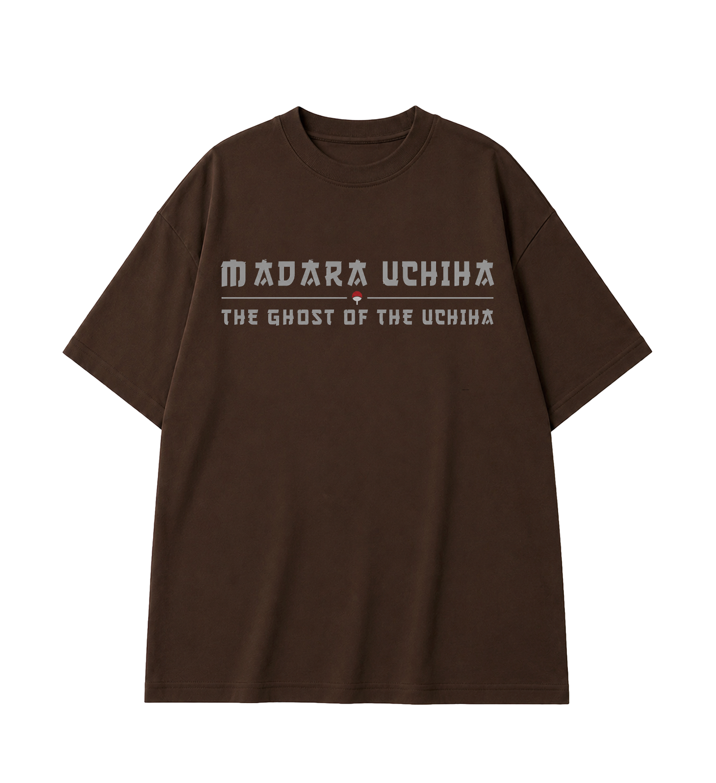 Madara Uchiha Oversized Anime T-Shirt - Coffee Brown