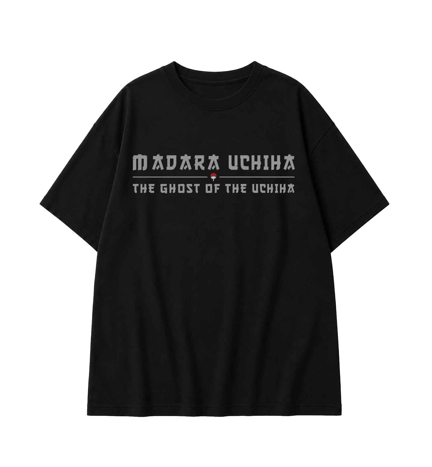 Madara Uchiha Oversized Anime T-Shirt - Black