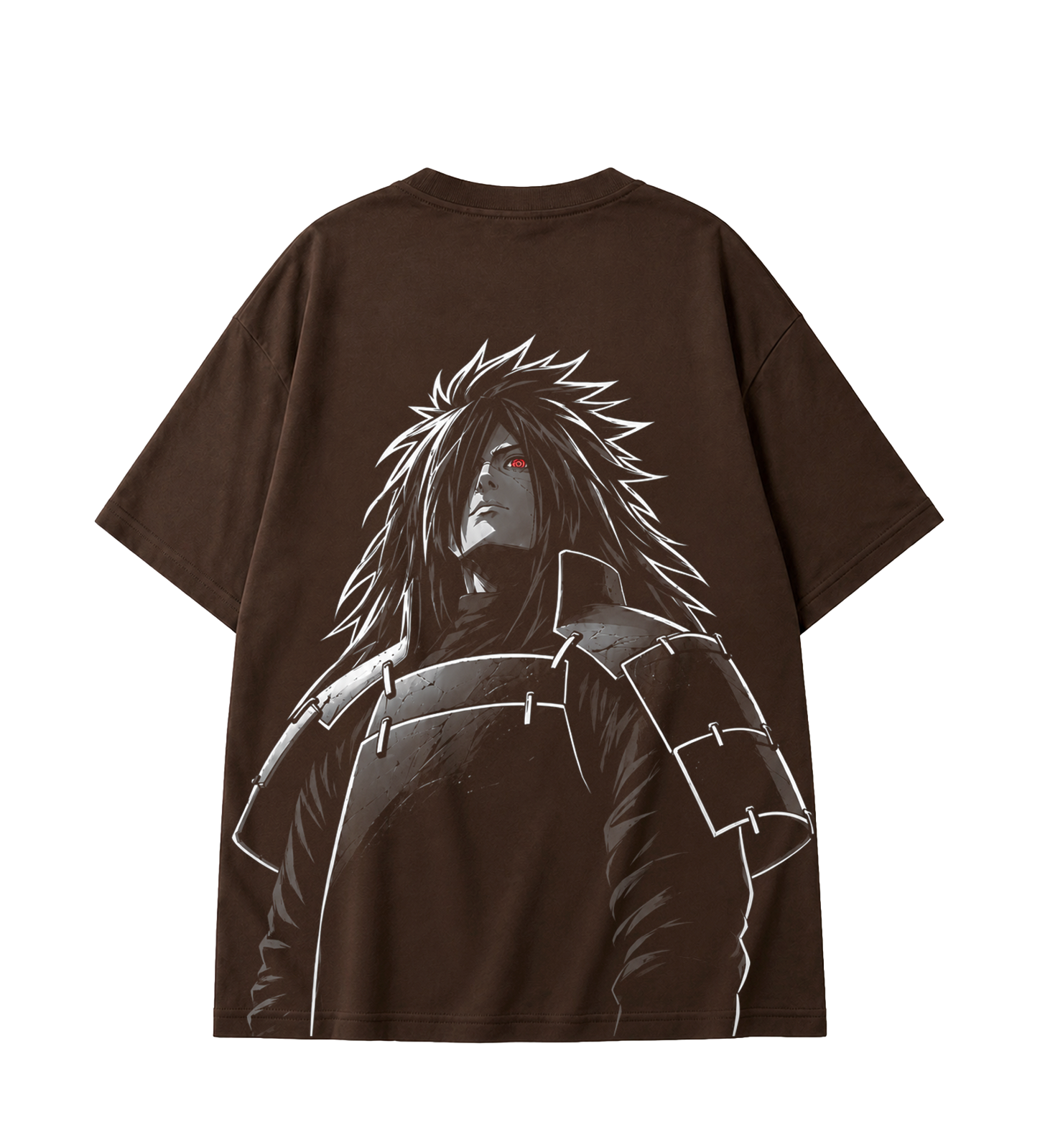 Madara Uchiha Oversized Anime T-Shirt - Coffee Brown