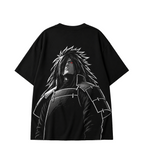 Madara Uchiha Oversized Anime T-Shirt - Black