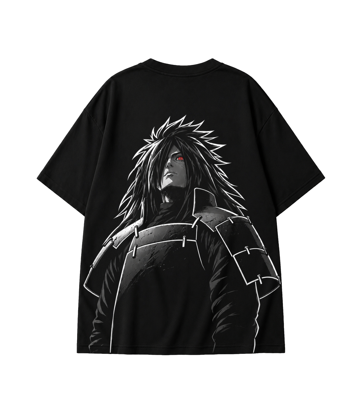 Madara Uchiha Oversized Anime T-Shirt - Black