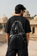 Madara Uchiha Oversized Anime T-Shirt - Black