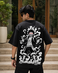 Monkey D. Luffy Gear 5 Oversized Anime T-Shirt - Black