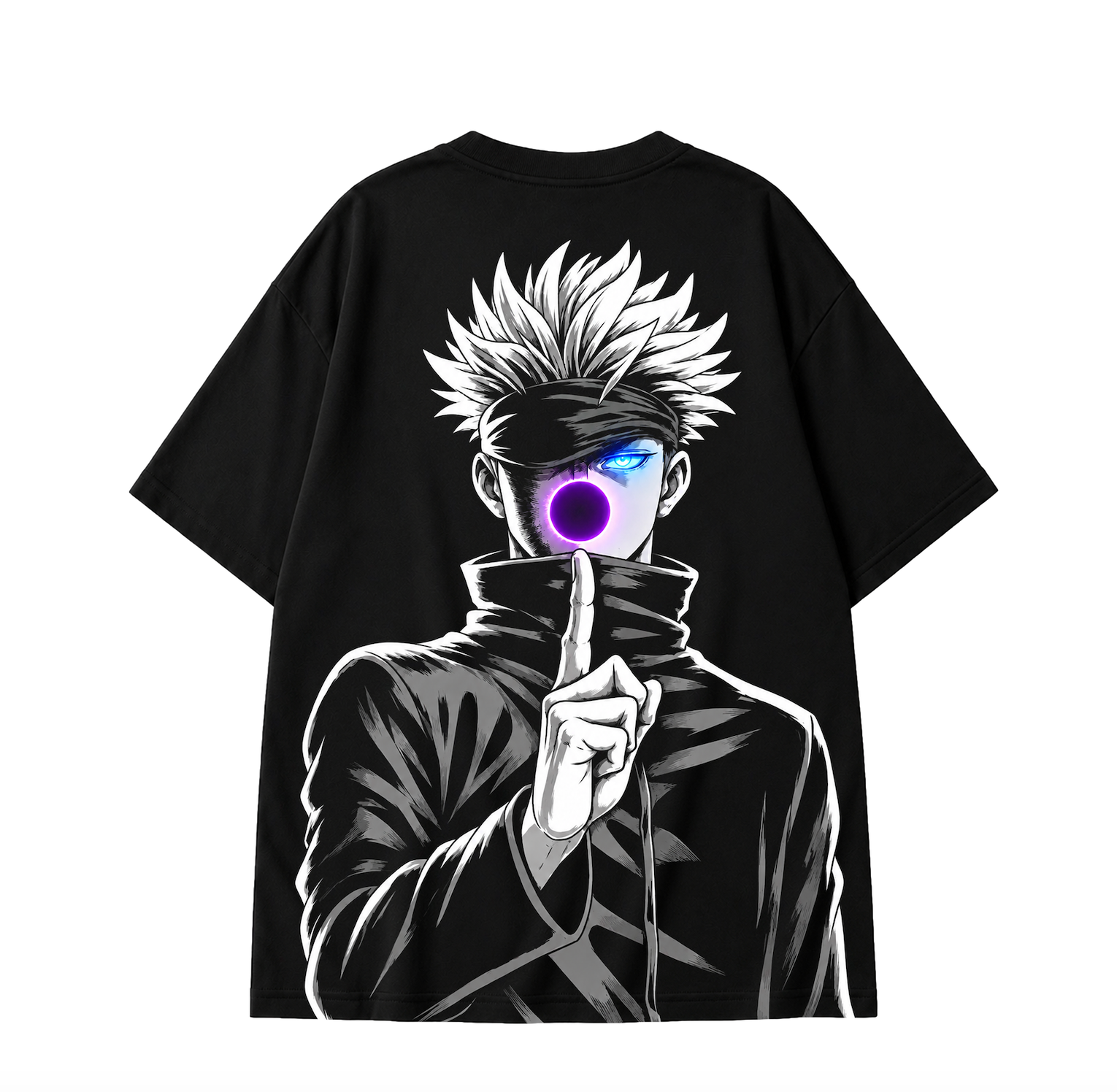 SATORU GOJO Oversized Anime T-Shirt - Black