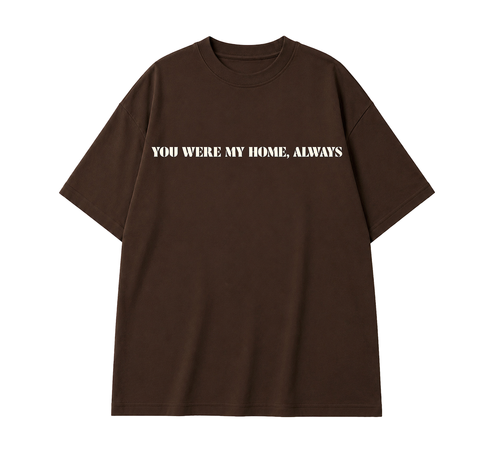 Eren x Mikasa Oversized Anime T-Shirt | Attack on Titan Graphic Tee - Coffee Brown