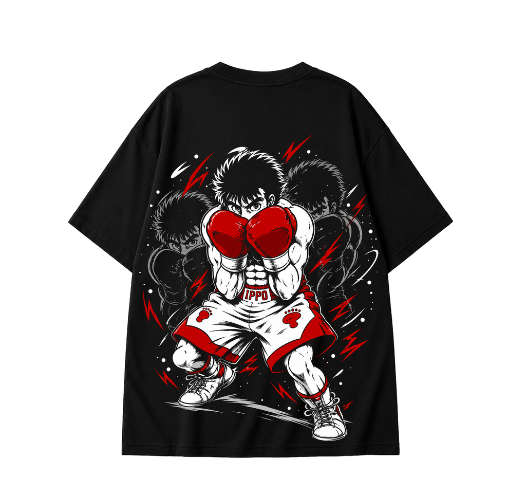 HAJIME NO IPPO Anime T-Shirt - Black