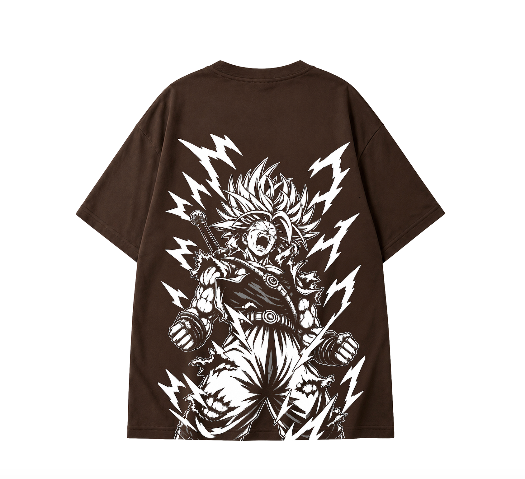 Future Trunks Anime T-Shirt - Coffee Brown