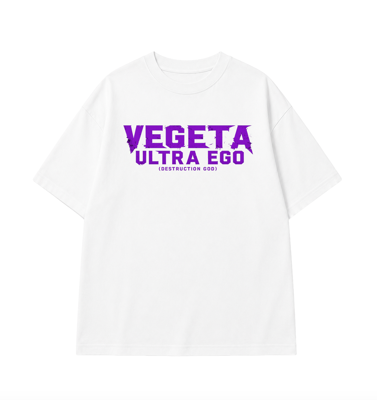 Vegeta Ultra Ego Oversized Anime T-Shirt - White