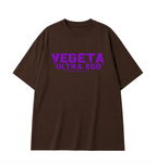 Vegeta Ultra Ego Oversized Anime T-Shirt - Coffee Brown