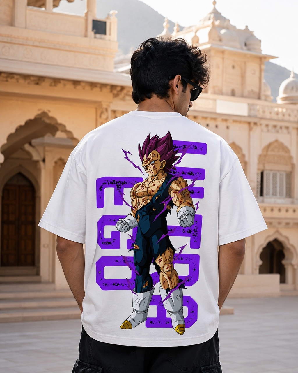 Vegeta Ultra Ego Oversized Anime T-Shirt - White