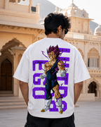 Vegeta Ultra Ego Oversized Anime T-Shirt - White