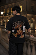Baki Hanma Oversized Anime T-Shirt - Black