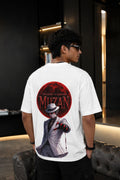 Muzan Kibutsuji Oversized Anime T-Shirt - white