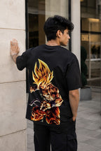 Goku Anime Oversized T-Shirt - Black