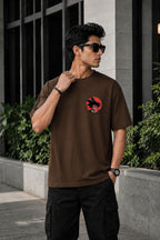 Goku Anime Oversized T-Shirt - Coffee Brown