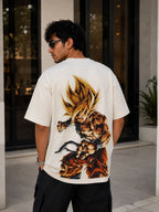 Goku Anime Oversized T-Shirt - White
