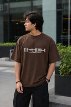 Death Note Oversized Anime T-Shirt - Coffee Brown