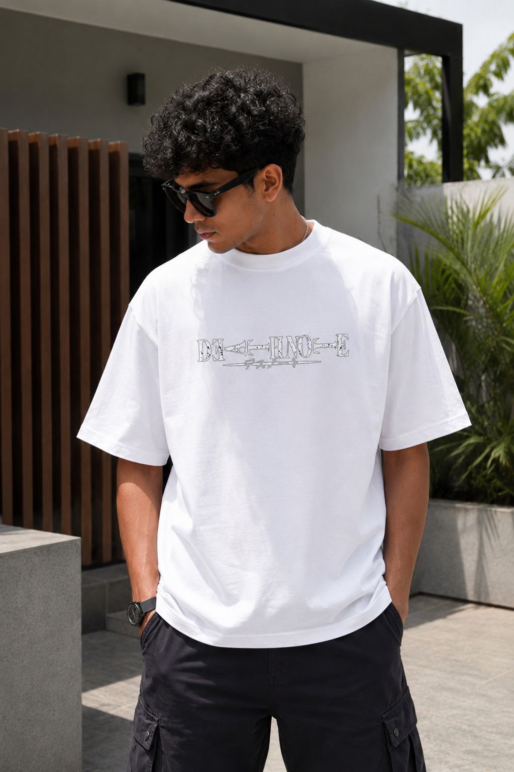 Death Note Oversized Anime T-Shirt - White