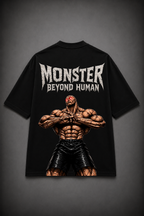 Jack Hanma Oversized Anime T-Shirt - Black