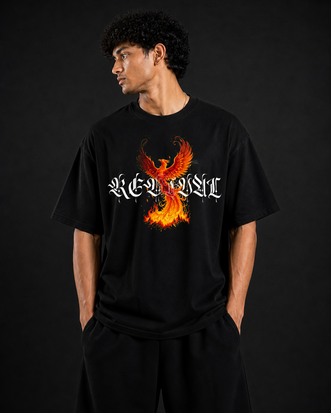 Phoenix Graphic Oversized T-Shirt